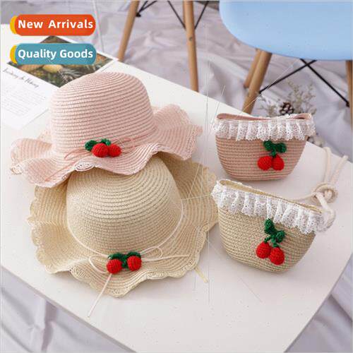 New children sun hat girls straw hat cute princess hat summe