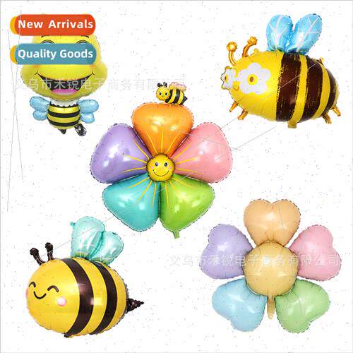 Large colorful five-petal daisy aluminum film balloon flower
