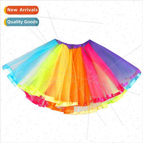 Children mesh bustle skirt girls princess skirt short colorf