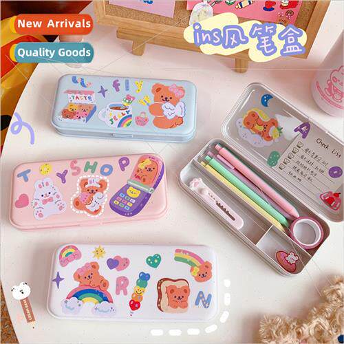 Korea creative stationery box large capacity simple transpar