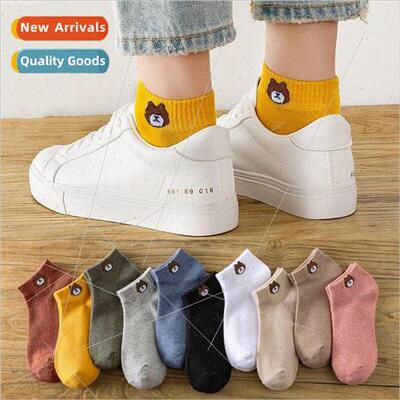 Socks women boat socks bear short socks spring and summer ne
