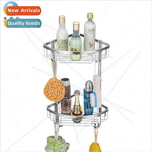 Bathroom SUS304 Brushed Double Mesh Basket Shelf Bathroom Pe