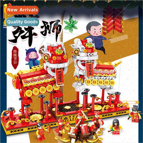 610007 Chinese New Year on Dragon Dance Children Building Bl