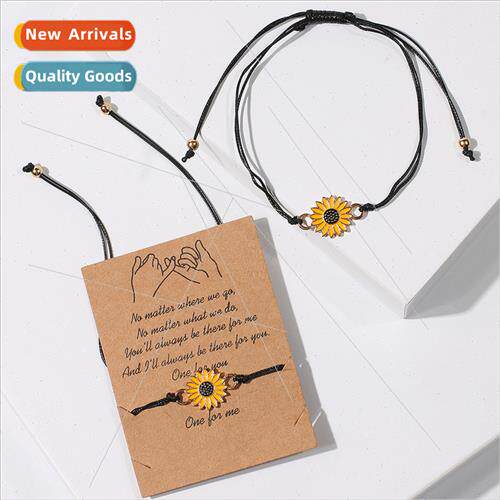 New bracelet creative daisy friendship card bracelet ins cou