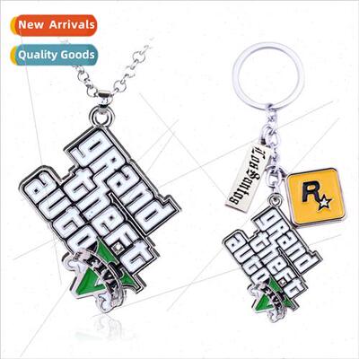 Games around GTA5 GrTheft Auto Necklace Car Jack Sets Keycha