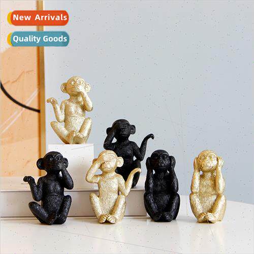 Scandinavian creative animal ornaments monkey modeling set h