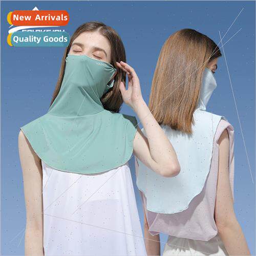 Summer new ice silk cycling sunscreen half face mask outdoor