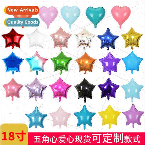 18 inch pentagram love heart aluminium film balloon light pl