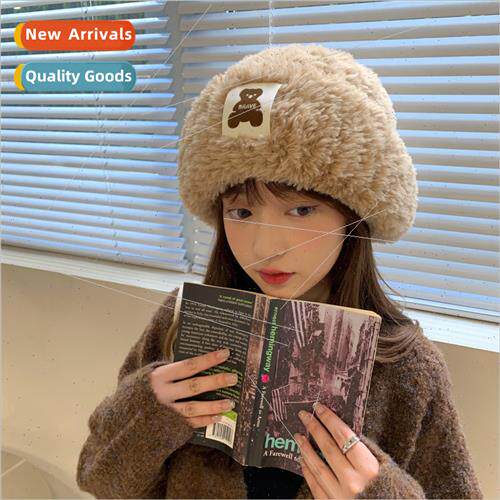 Korea  new fall winter cute bear plush hat winter warm ear p
