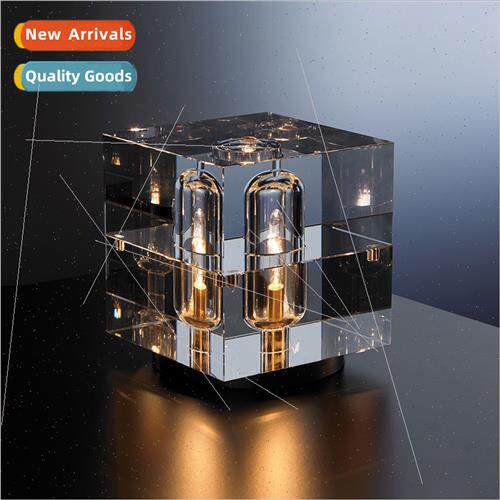 ght luxury American crystal ornaments living room table lamp