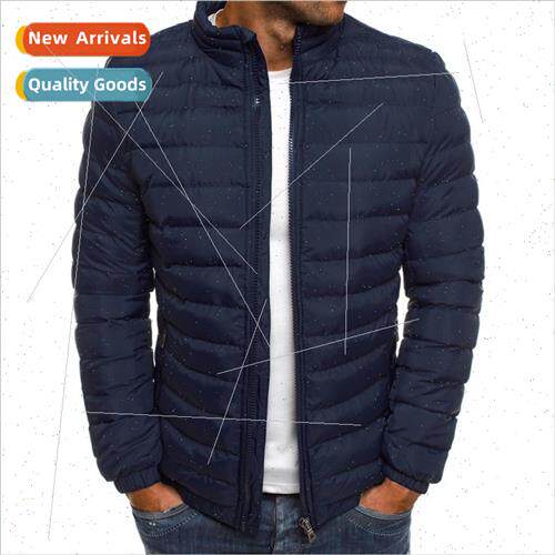 2022 Autumn winter new men stand-up collar cotton jacket sol