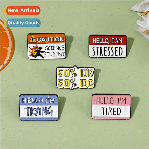Europe Uned States new alloy fun dialog box brooch ins perso