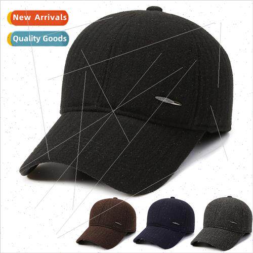 New elderly hat men winter middle-aged dad cap cotton warm e