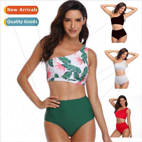 Bikini Swimwear Посуда One Shoulder High Waisted Swim