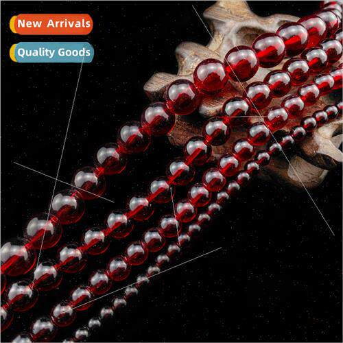 Garnet red crystal round beads diy handmade beads crystal br