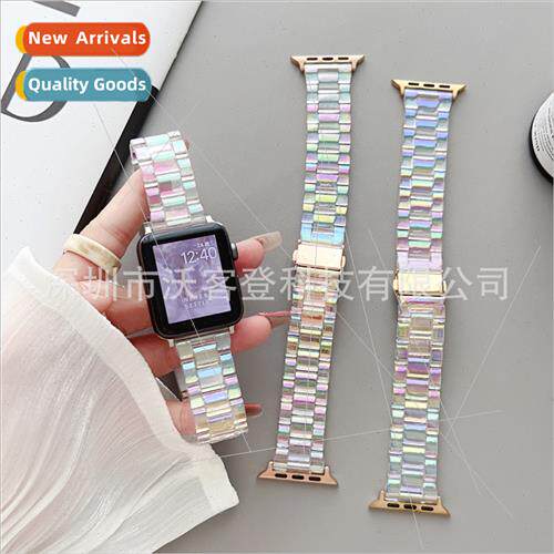 适用Apple Sanju acrylic seven color resin watch bapple watch