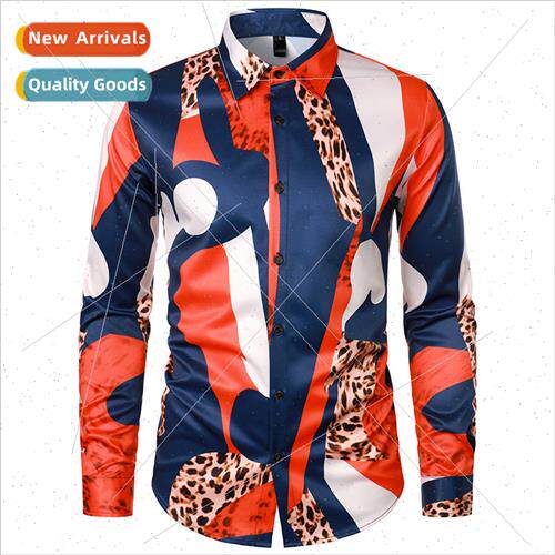 2023 Fall new Europe size men nd African retro casual long-s