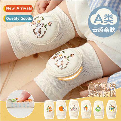 Upgrade embroidery  baby knee pads baby crawling summer infa