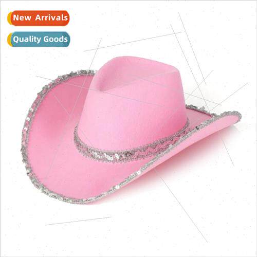 Halloween Makeup Dance Wah Sequined Cowboy Hat Western Jazz