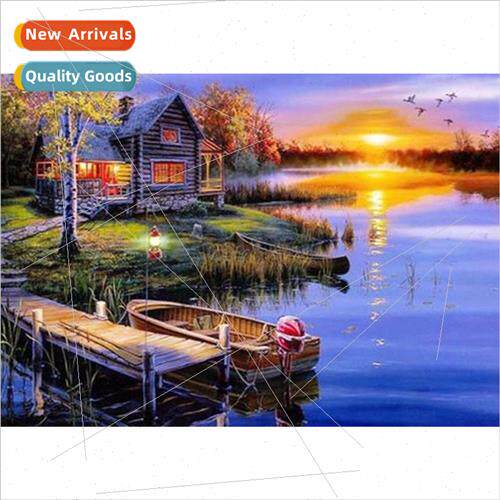 New living room handmade full diamond decoration painting su