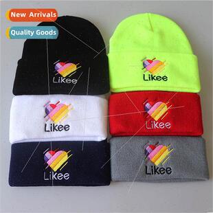 embroidered LIKEE knted cap war New letters fire