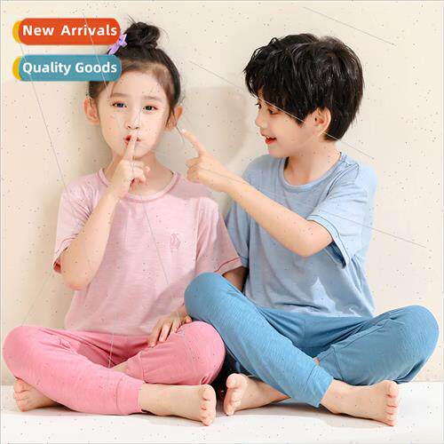 2023 spring summer children bamboo texture short-sleeved ant