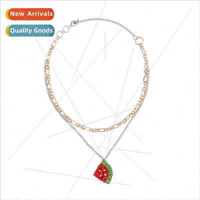 new simple creative silver chain splicing necklace retro fas