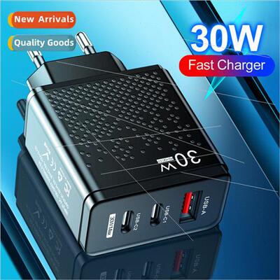 Blue LED USB+2PD Type-c Cell Phone Charger Multi-Port U.S.-S