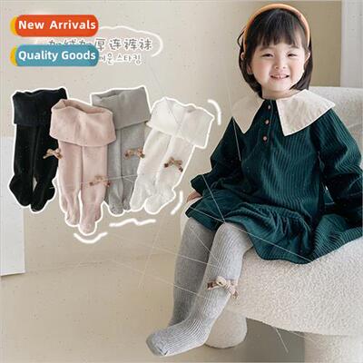 Girls pantyhose fall and winter childrens bottoms padded thi