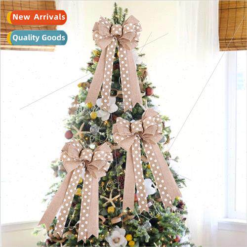 2023 new imation linen Christmas bow charm pendant Christmas