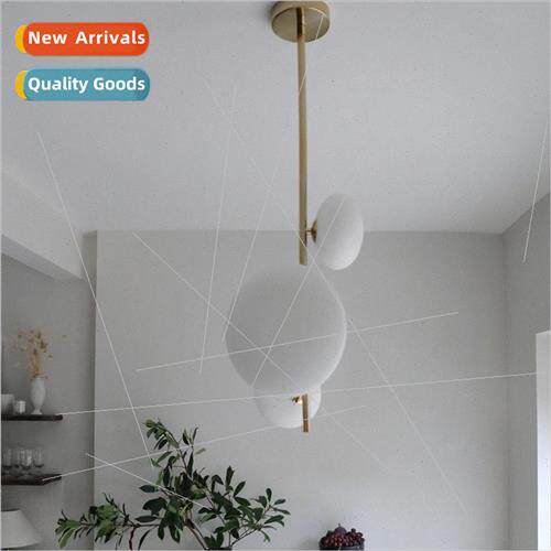 Scandinavian light luxury hotel brass molecular wall lamp de