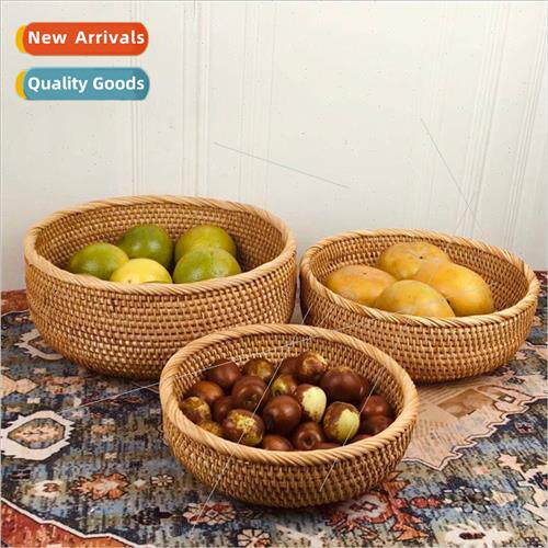 Rattan sundry storage baskets fru vegetables bun storage bas