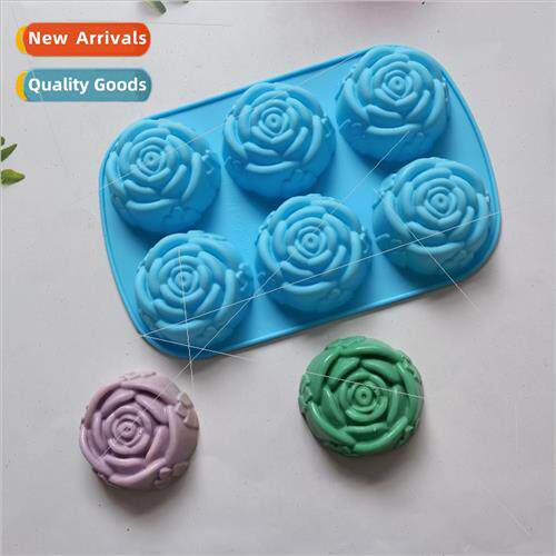 6 Roses 340 Chocolate licone Mold Cake Pudding Dessert Mold