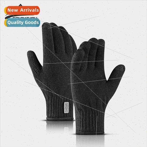 New mens knted touch screen gloves fall and winter outdoor w