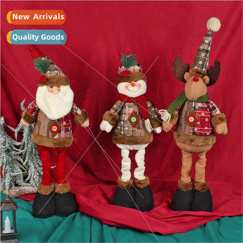Christmas retractable doll window display Santa Claus snowma