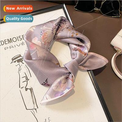 Rustic dandelion flower bush spring summer 53 silk scarf sma