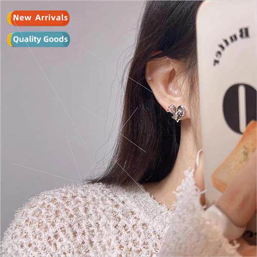 925 silver pin black zirconia heart metal earrings niche com