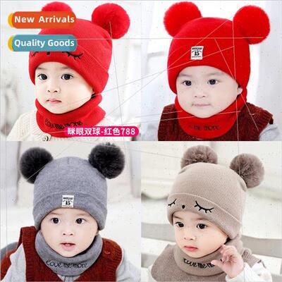 Baby hat fall winter infant ear protection knted cap newborn