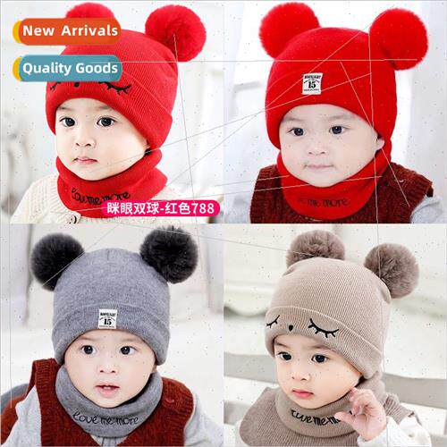 Baby hat fall winter infant ear protection knted cap newborn