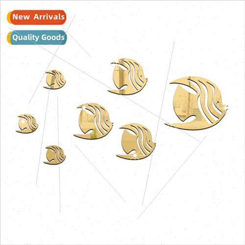 Small fish wall stickers ocean fish mirror stickers acrylic