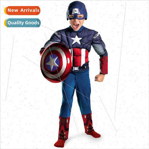 Superhero Captain America Muscle Boy Dress Up Movie Characte