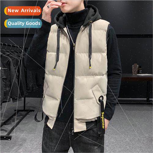 Men hooded vest fall winter collar hooded cotton men cotton
