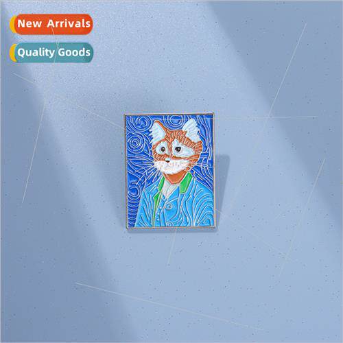 New cartoon cat Mr oil painting series metal baking paint ba