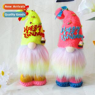 Faceless Old Gnome Happy Decoration Birthday Doll New Man