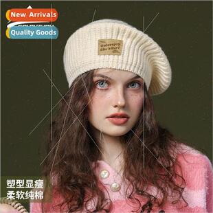 knted outdo winter ladies cap wool plush warm new and Autumn
