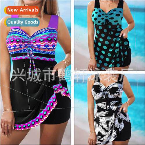 2023  spl plus size swimsu women tankini skinny cover belly
