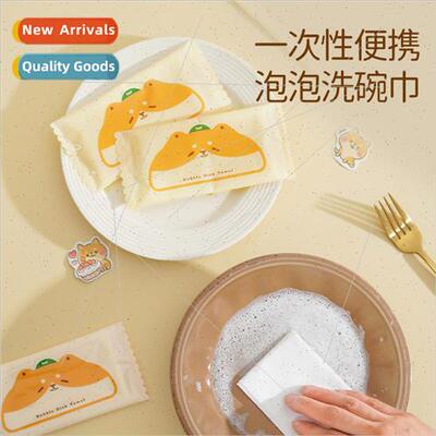 Portable disposable dish towel wh detergent -stick kchen bub