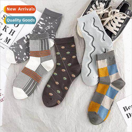 Socks mens fall and winter thickened cotton mid-calf socks w