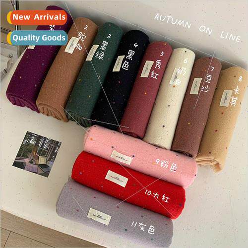 Korea  new dotted yarn wool blend scarf oversized dual-use s