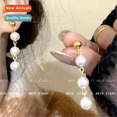 French retro pearl tassel earrings female sense earrings 202